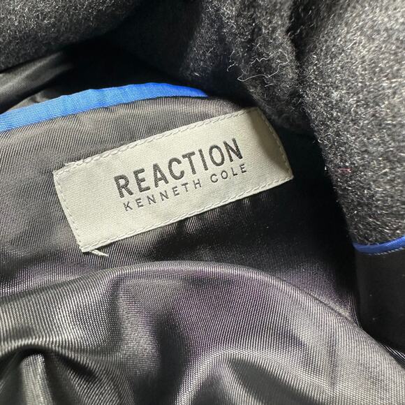 Kenneth Cole Reaction NWT Men's Raburn Wool Blend Top Coat Size 40R Charcoal - Picture 8 of 11